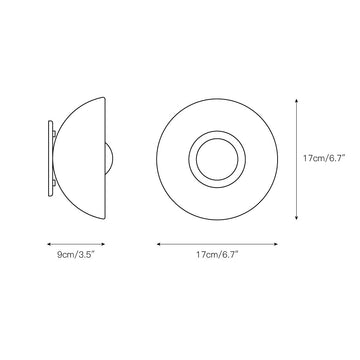 Aurelia Surface Sconce – detail 3 — Dimension drawings 1