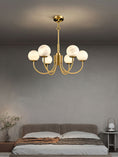 Load image into Gallery viewer, Aurelian Alabaster Globe Chandelier