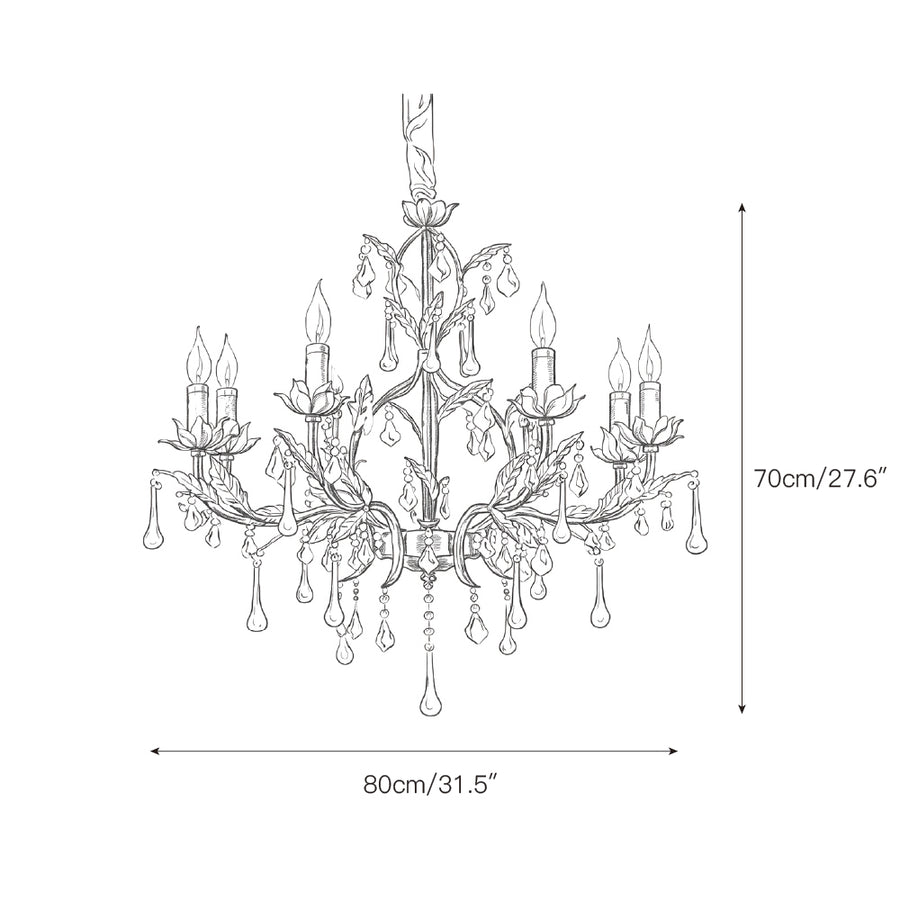 Aureline Chandelier – detail 4 — Dimension drawings 2