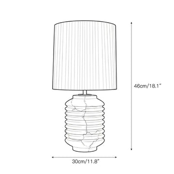 Auria Alabaster Table Lamp – detail 4 — Dimension drawings 1