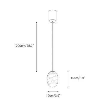 Aurora Alabaster Pendant Lamp – detail 3 — Dimension drawings 1