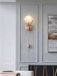 Load image into Gallery viewer, Ava Brass Alabaster Sconce