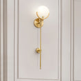 Load image into Gallery viewer, Ava Brass Alabaster Sconce
