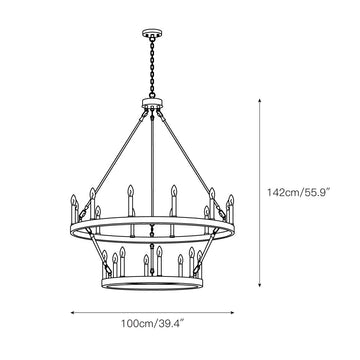 Avalee Chandelier – detail 8 — Dimension drawings 5