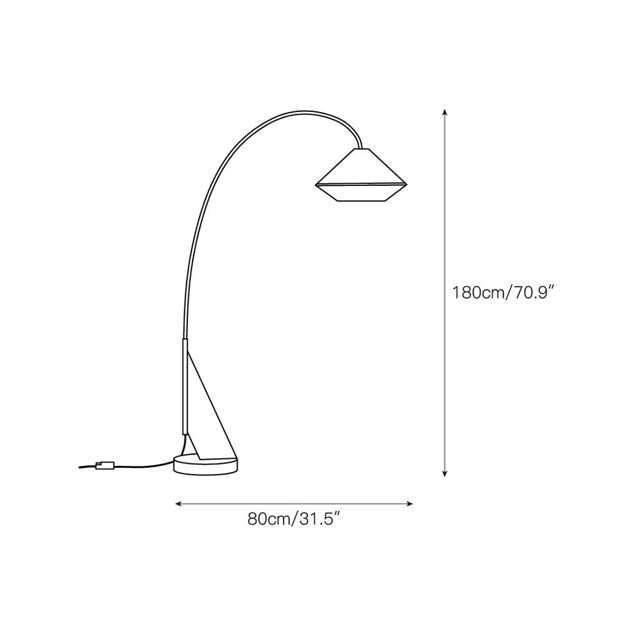 Avenir Arc Floor Lamp – detail 3 — Dimension drawings 1