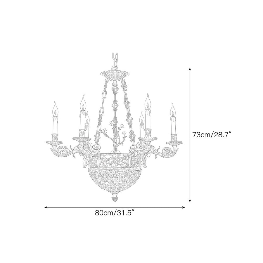 Avignon Brass Chandelier — Dimension drawings 1