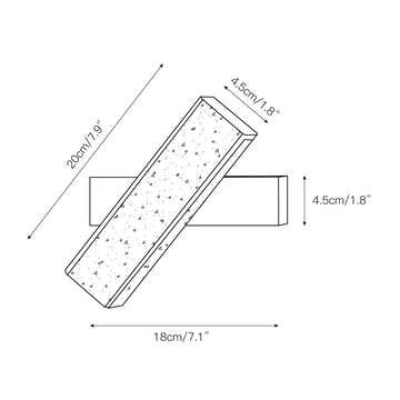 Axis Linear Wall Lamp – detail 3 — Dimension drawings 1