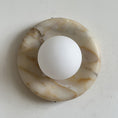 Load image into Gallery viewer, Orli Beige Marble Sconce