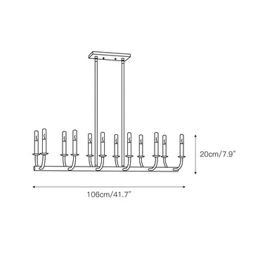 Bailey Chandelier – detail 5 — Dimension drawings 3