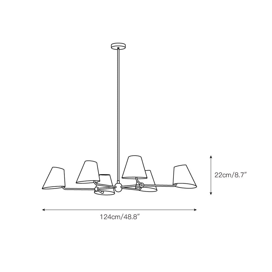 Witting Linear Chandelier – detail 3 — Dimension drawings 1
