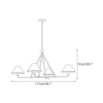 Beatrix Alabaster Chandelier – detail 5 — Dimension drawings 3