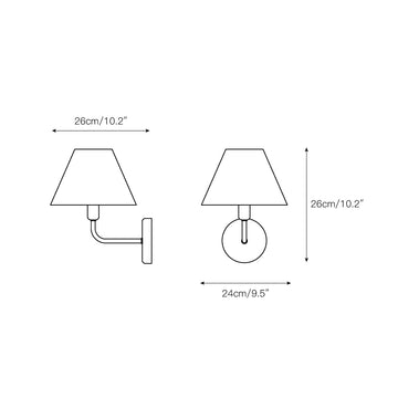 Gilda Wall Lamp – detail 3 — Dimension drawings 1