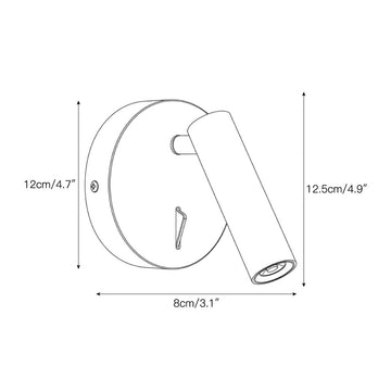 Beckett Wall Sconce – detail 3 — Dimension drawings 1