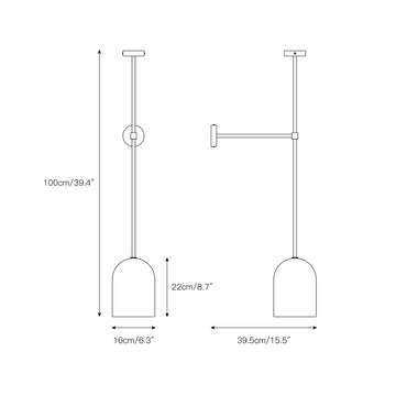 Equinox Alabaster Wall Sconce – detail 3 — Dimension drawings 1