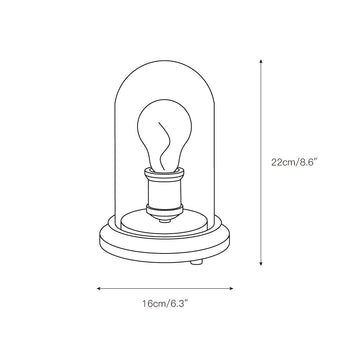 Bell Jar Table Lamp – detail 3 — Dimension drawings 1