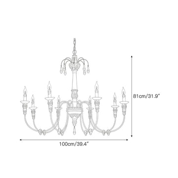 Bellamere Chandelier – detail 3 — Dimension drawings 1