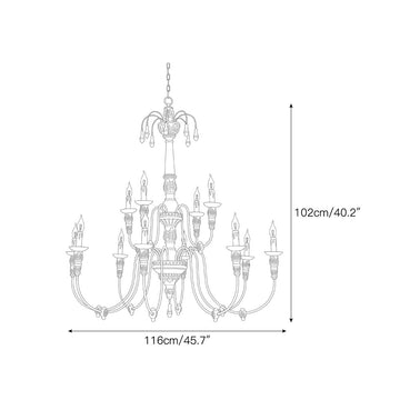 Bellamere Chandelier – detail 4 — Dimension drawings 2