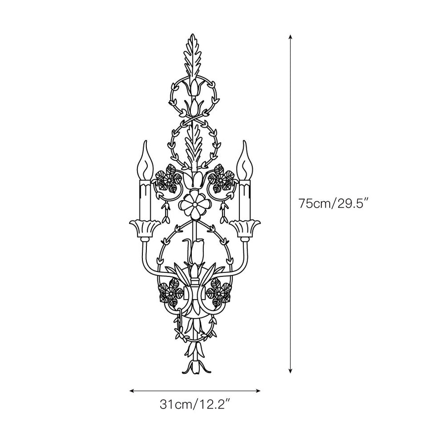 Belmonte Wall Lamp – detail 3 — Dimension drawings 1