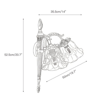 Benson Wall Lamp – detail 4 — Dimension drawings 2