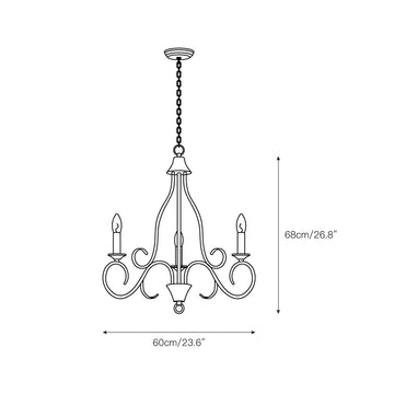 Bernice Chandelier – detail 3 — Dimension drawings 1