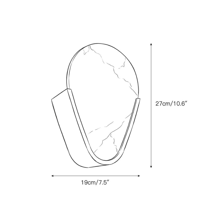 Bernina Alabaster Wall Lamp – detail 3 — Dimension drawings 1