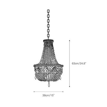Betsey Wood Bead Chandelier – detail 3 — Dimension drawings 2