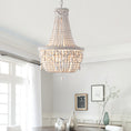 Load image into Gallery viewer, Betsey Wood Bead Chandelier