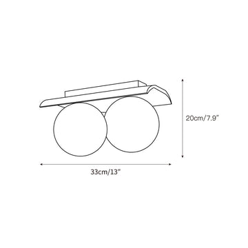 Bianca Globe Ceiling Lamp – detail 4 — Dimension drawings 2