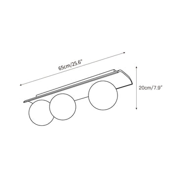 Bianca Globe Ceiling Lamp – detail 5 — Dimension drawings 3