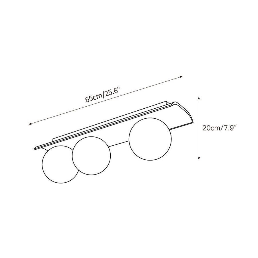 Bianca Globe Ceiling Lamp – detail 5 — Dimension drawings 3