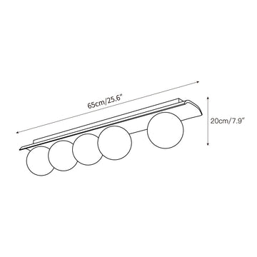 Bianca Globe Ceiling Lamp – detail 7 — Dimension drawings 5