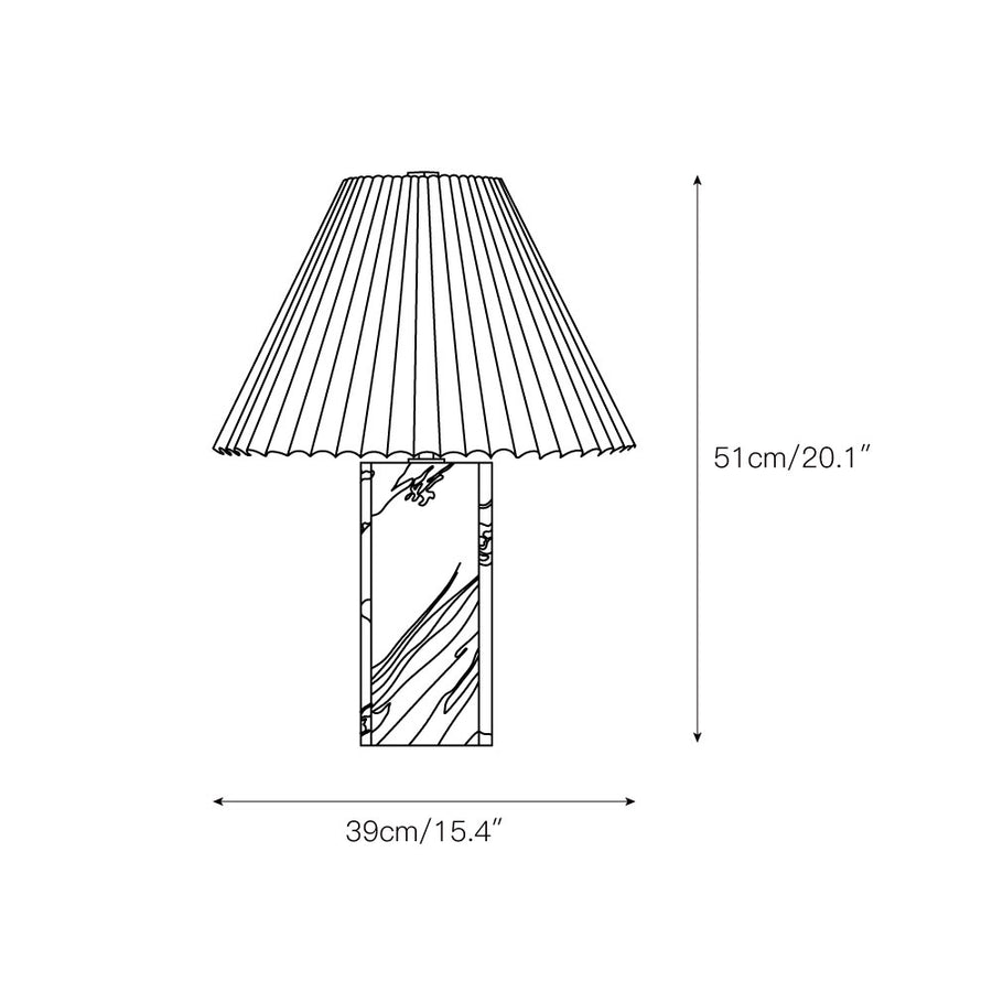 Bianca Marble Table Lamp – detail 3 — Dimension drawings 1