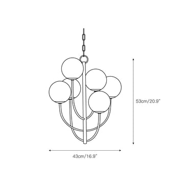 Bijou Chandelier – detail 3 — Dimension drawings 1