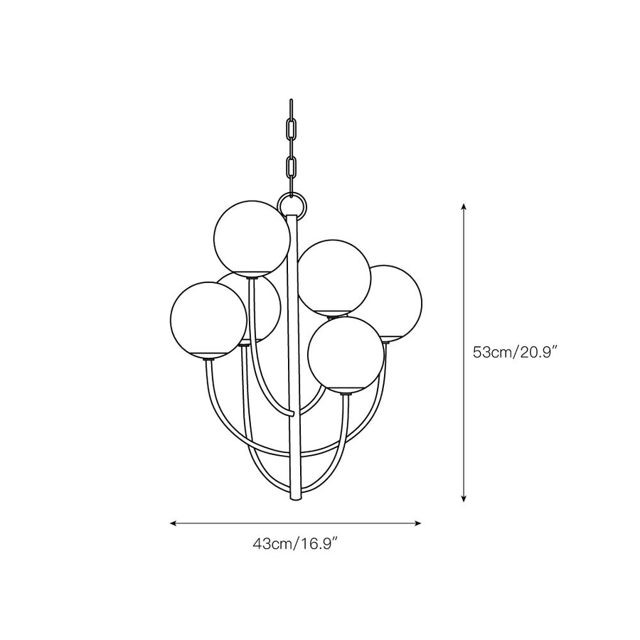 Bijou Chandelier – detail 3 — Dimension drawings 1