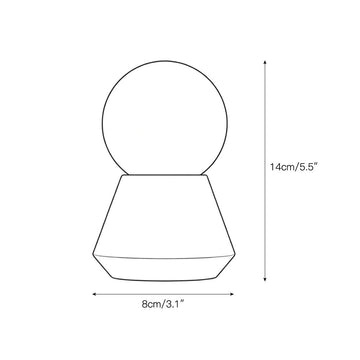 Bilia Mini Table Lamp (Built-in Battery) – detail 3 — Dimension drawings 1