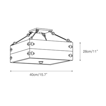 Billycart Semi-Flush Ceiling Lamp – detail 3 — Dimension drawings 1