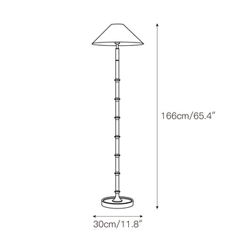 Black Bamboo Floor Lamp – detail 5 — Dimension drawings 1