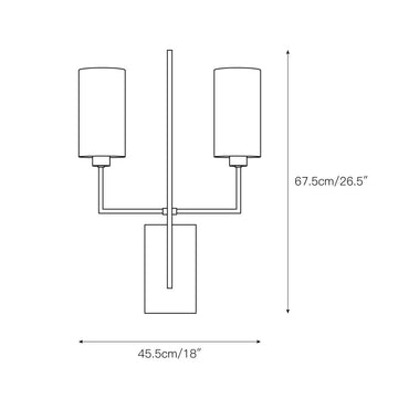 Twin Blade Sconce – detail 3 — Dimension drawings 1