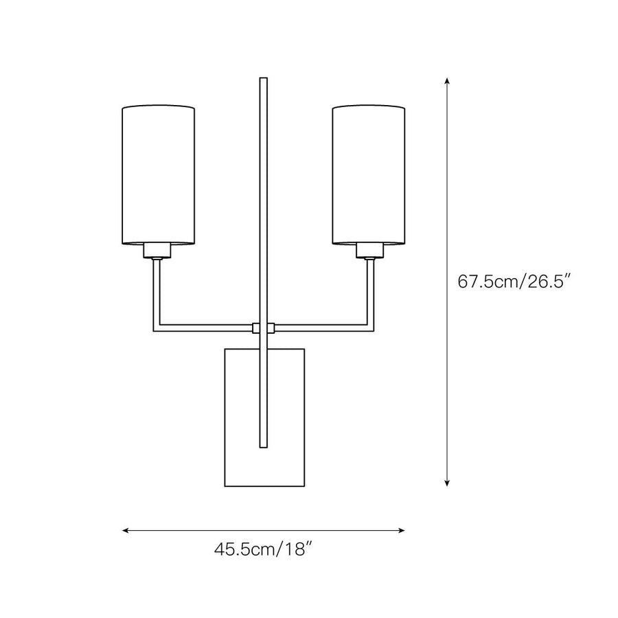 Twin Blade Sconce – detail 3 — Dimension drawings 1