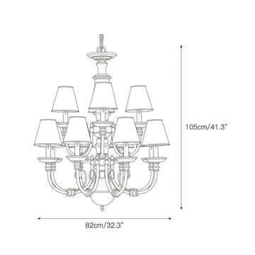 Blanche Chandelier – detail 4 — Dimension drawings 2