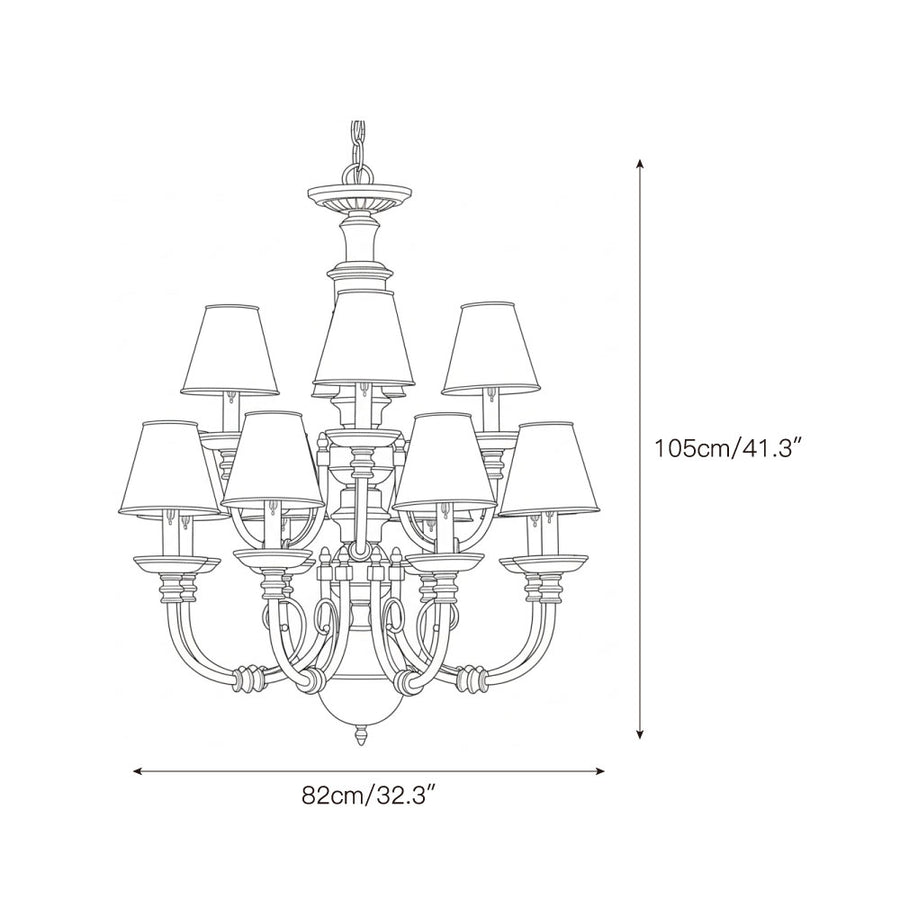 Blanche Chandelier – detail 4 — Dimension drawings 2