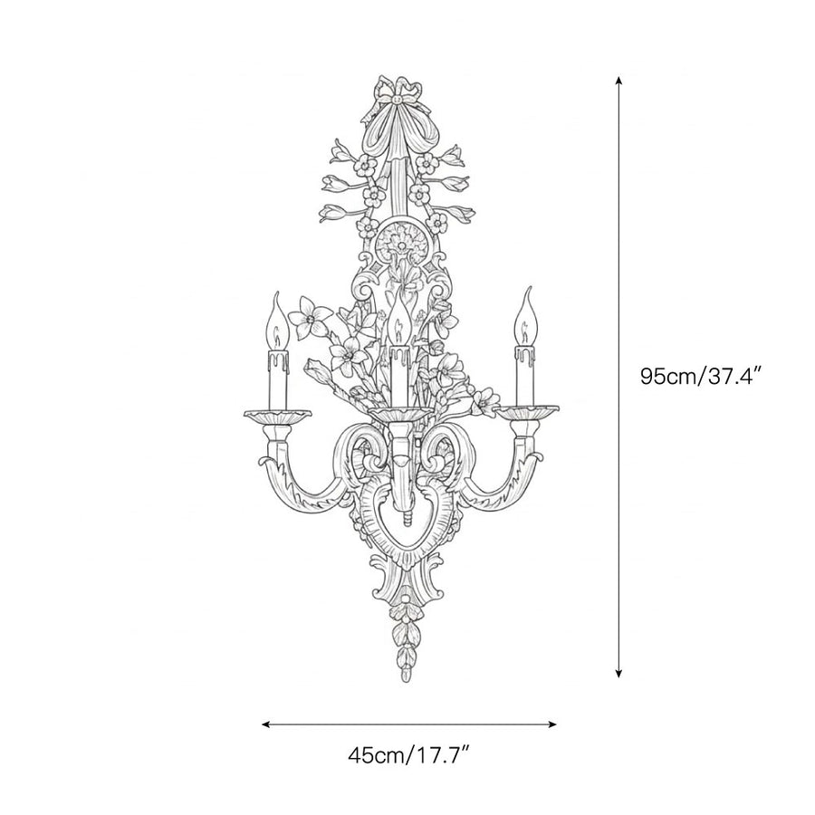Blanche Brass Wall Lamp – detail 4 — Dimension drawings 1