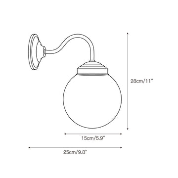 Bliss Alabaster Wall Lamp – detail 3 — Dimension drawings 1