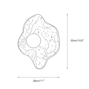 Blob Marble Wall Sconce – detail 3 — Dimension drawings 1