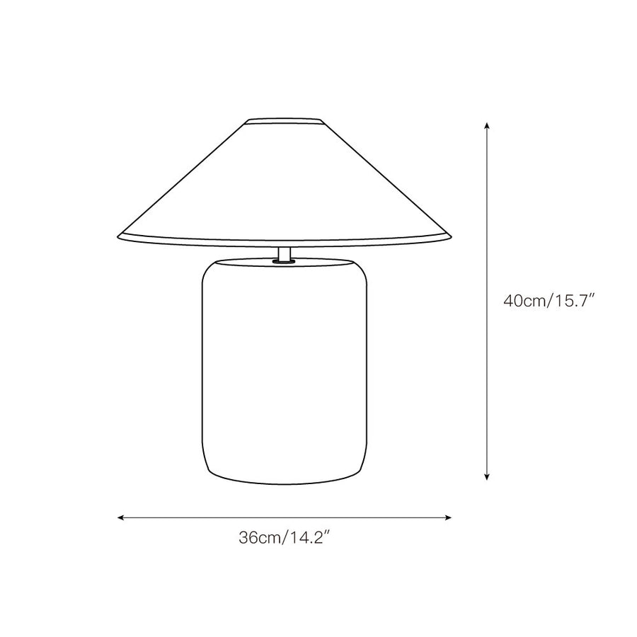 Block Marble Table Lamp – detail 4 — Dimension drawings 2