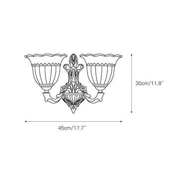 Bloom Flower Brass Sconce – detail 3 — Dimension drawings 1