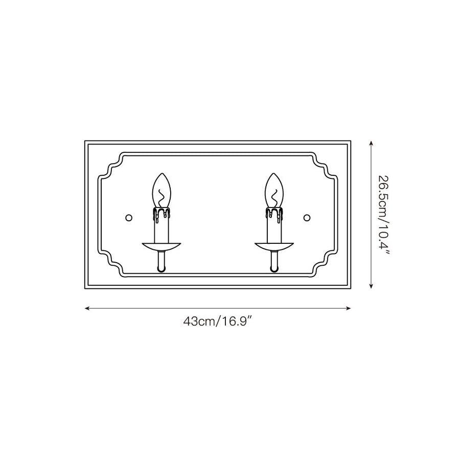 Boho Rustic Cube Sconce – detail 4 — Dimension drawings 2