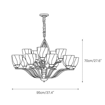 Bolla Chandelier – detail 5 — Dimension drawings 3