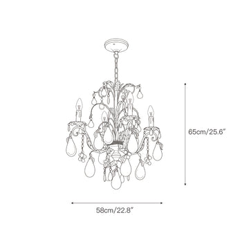 Bordeaux Fruits Chandelier – detail 3 — Dimension drawings 1