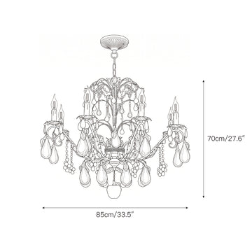 Bordeaux Fruits Chandelier – detail 5 — Dimension drawings 3